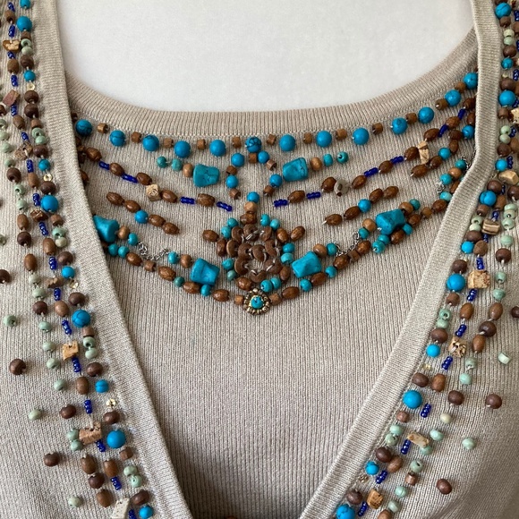 2 Piece Beaded Tank/Jacket SET - Picture 5 of 9